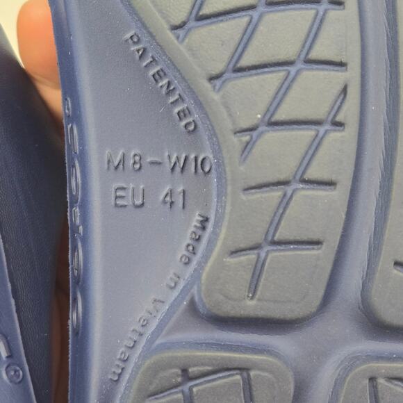 Oofos Ooahh Navy Recovery Comfort Casual Daily Lifestyle Slide Sandals Mens 8 - Picture 11 of 11